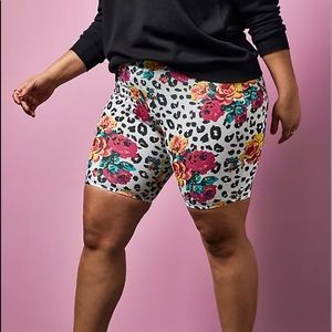 Torrid Collab with Betsy Johnson Floral Biker Shorts - PLUS SIZE